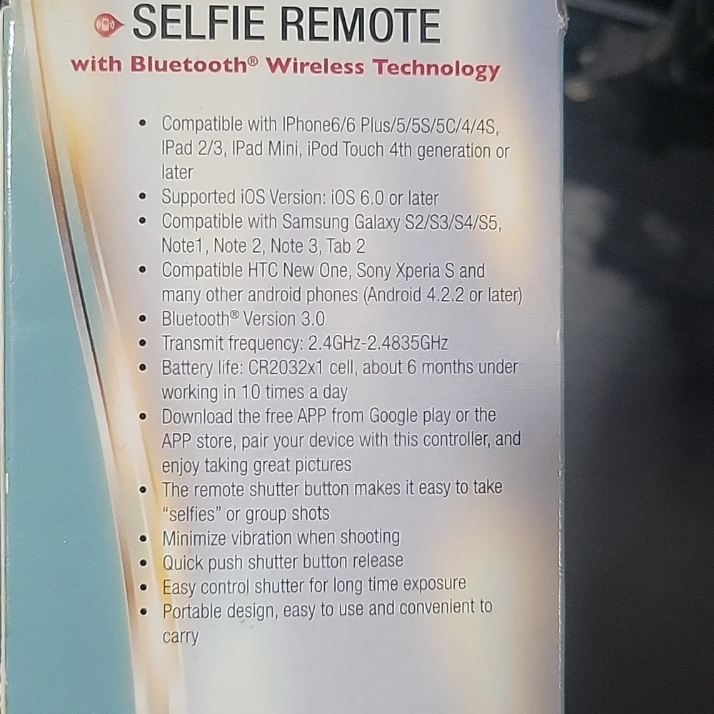 Selfie Remote & lenses for phone